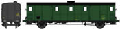 French ETAT Railroad Luggage Car OCEM 29, black roof, Cushion wheelboxes, ANALOG DC